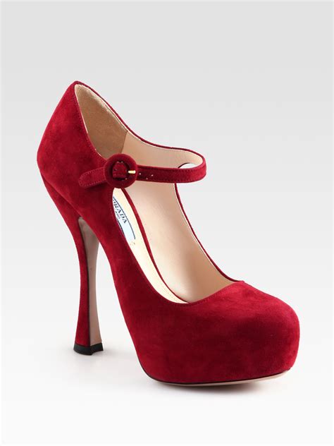 prada mary jane platform red toe|Prada Ballerina Mary Jane (Women) .